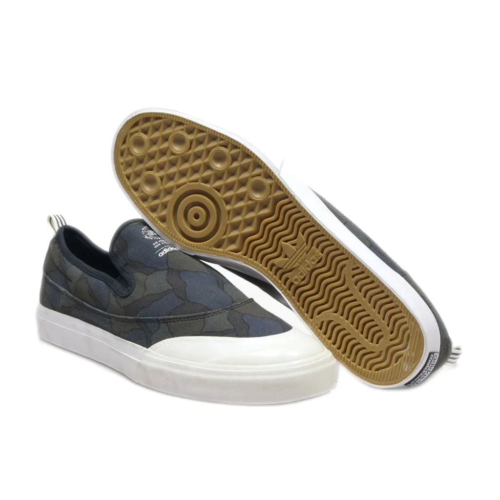 Adidas Matchcourt Slip On Low-Top Sneakers Canvas Blue Colour For Men