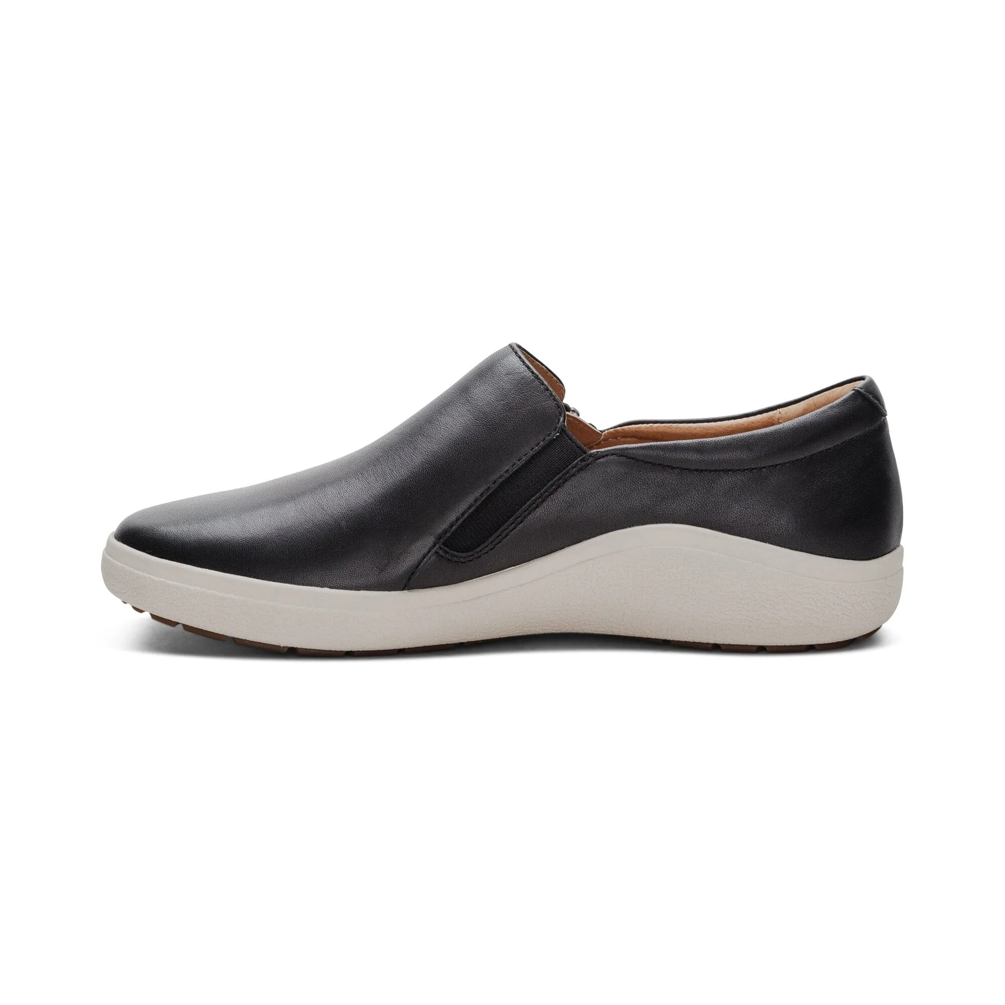 AETREX JENNA SLIP-ON LEATHER SNEAKERS WOMEN'S