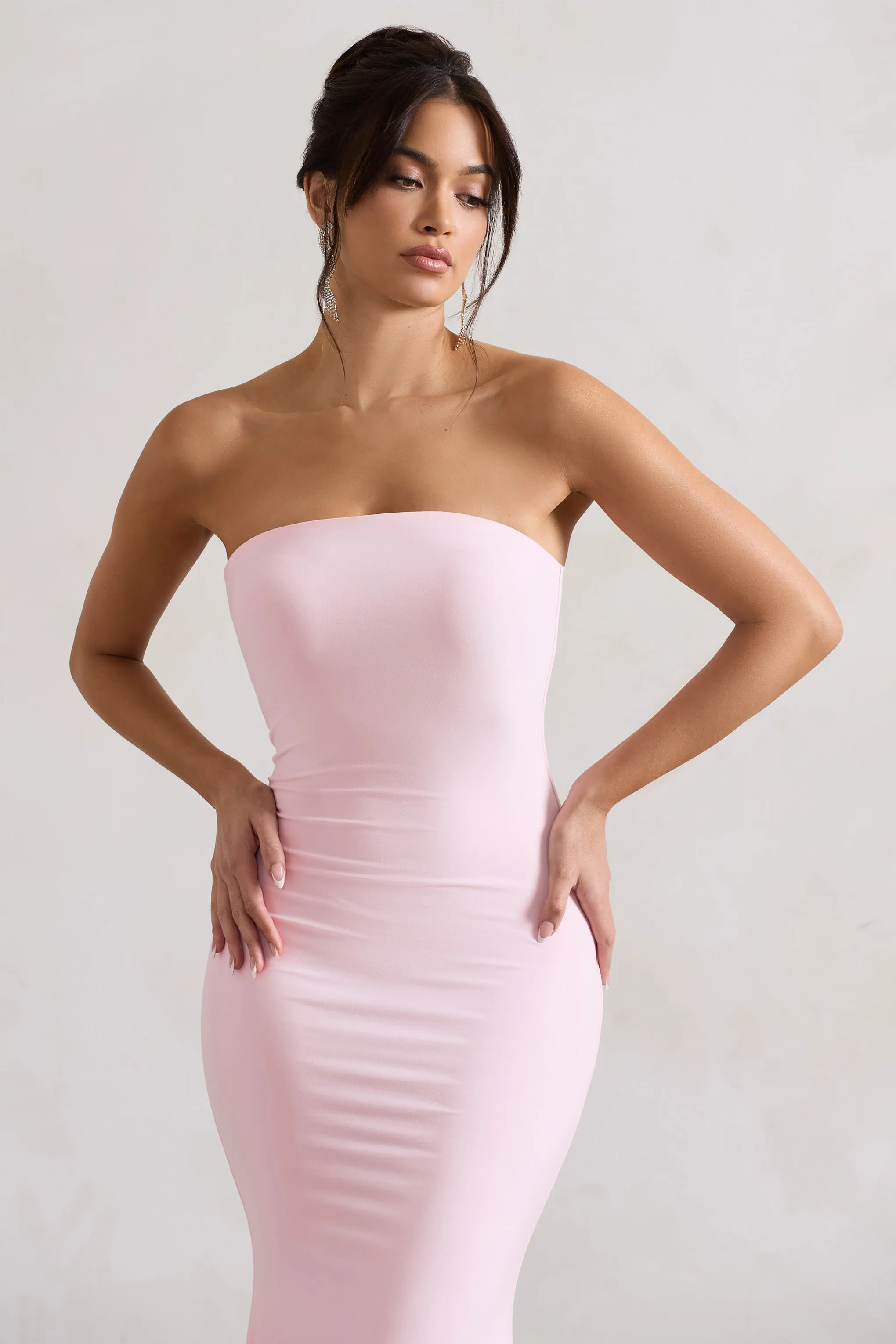 Ceremony | Pink Bandeau Maxi Dress