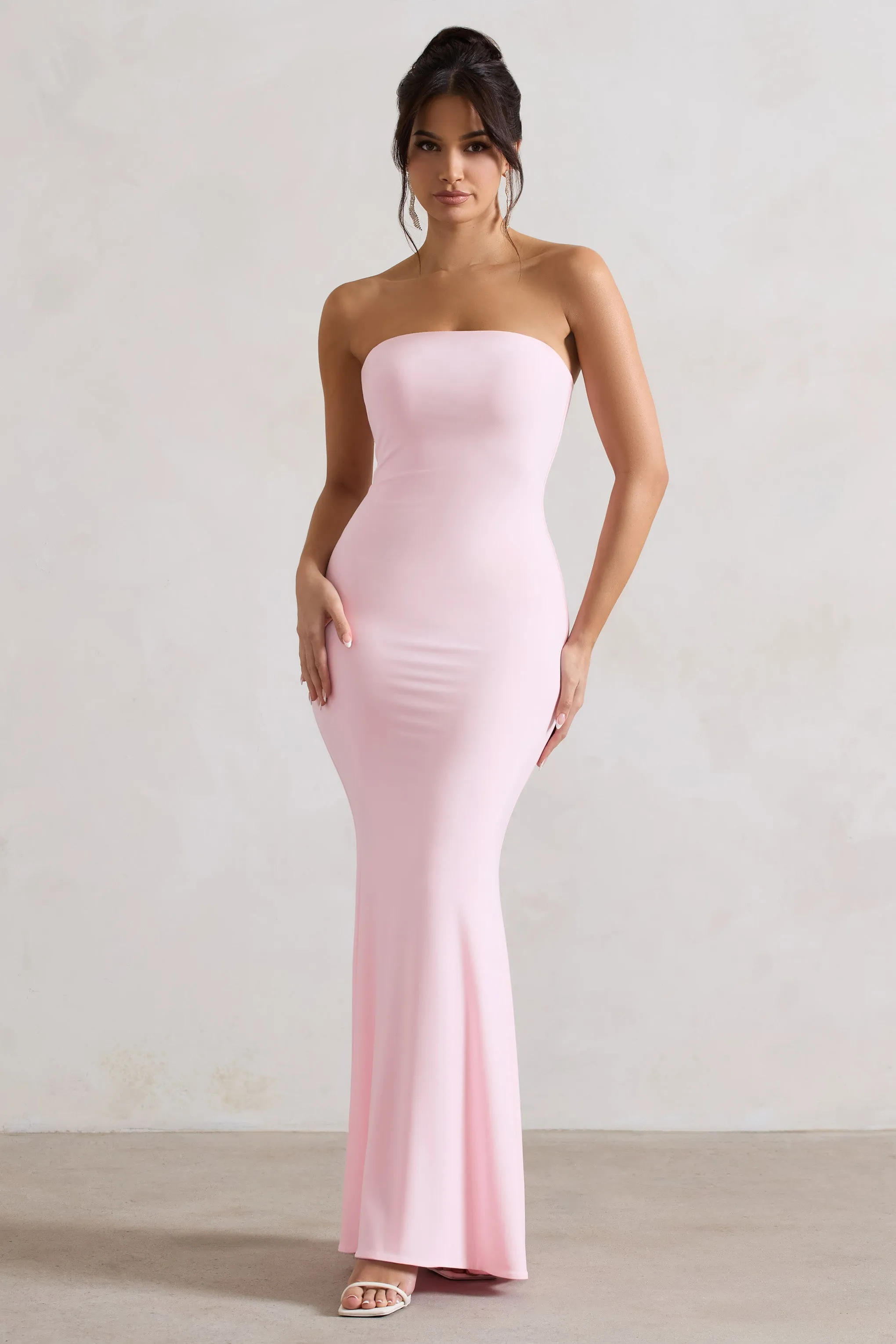 Ceremony | Pink Bandeau Maxi Dress