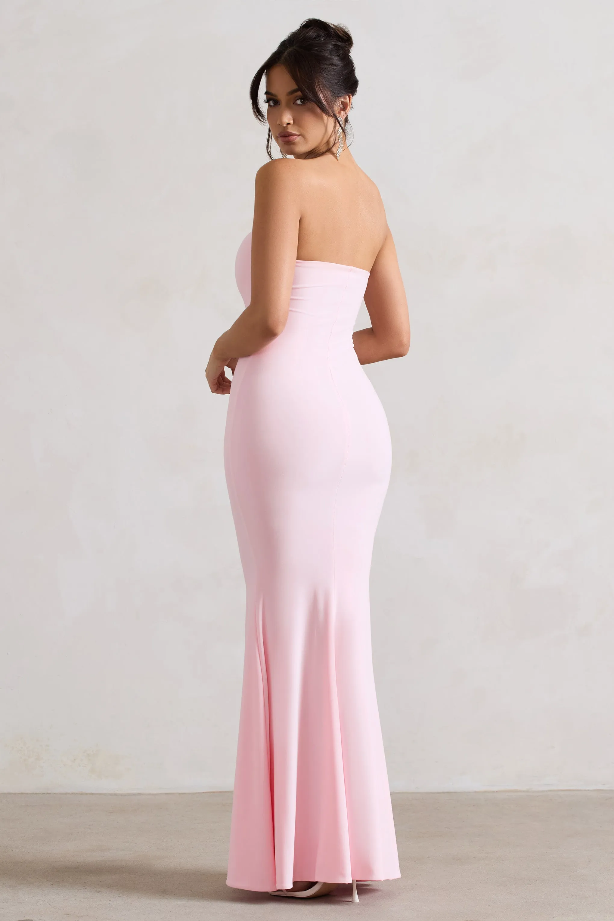 Ceremony | Pink Bandeau Maxi Dress