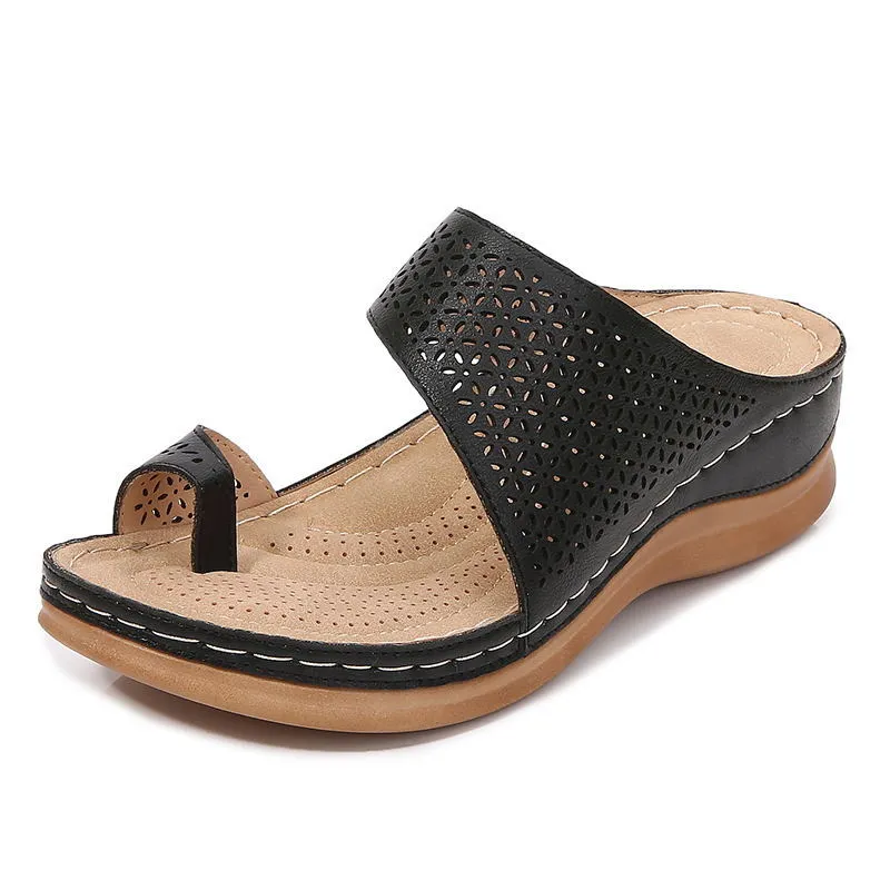 Cilool Comfortable Breathable  Platform Flat Sandals