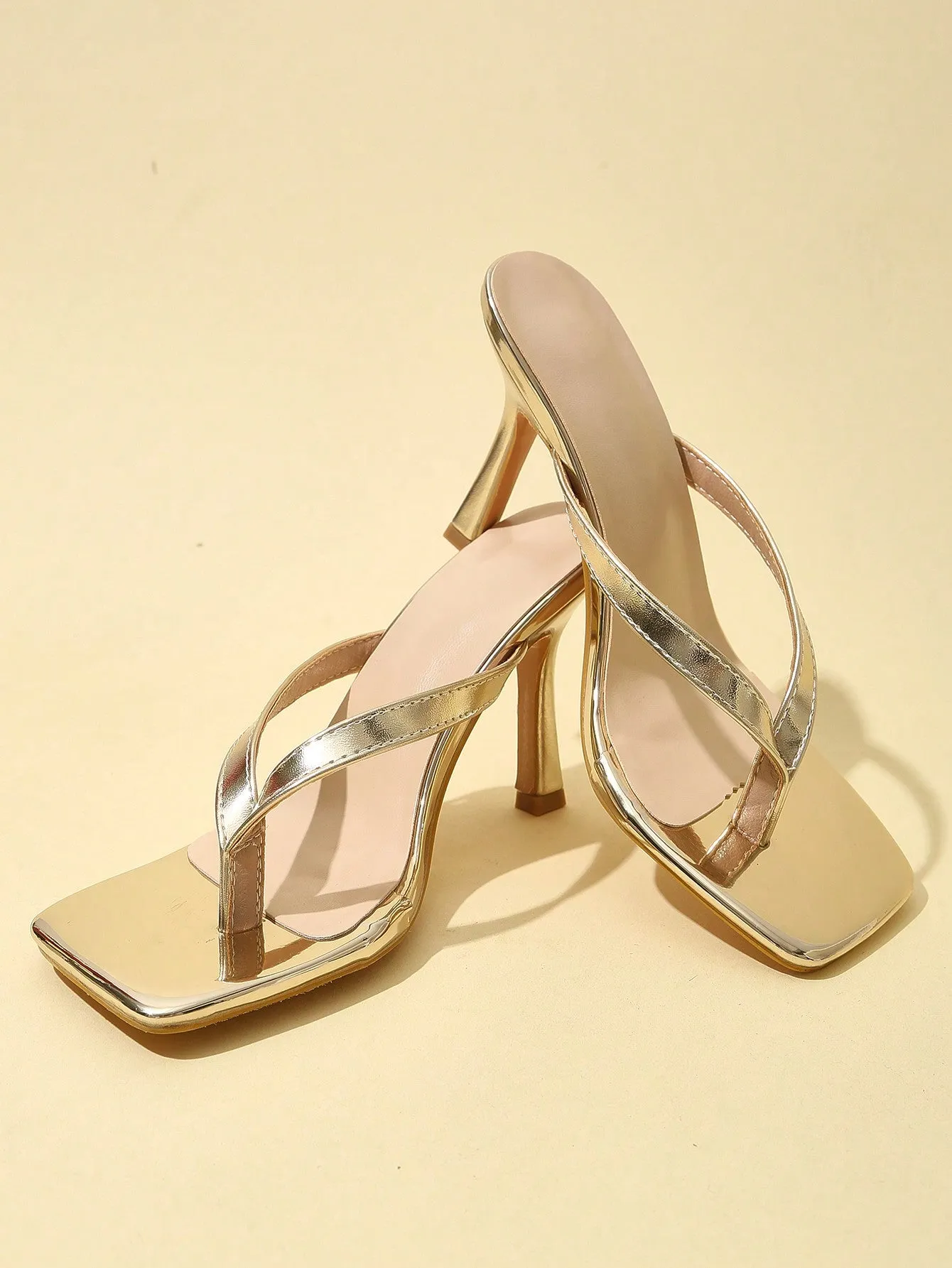 Classic Simple Strappy Open Toe Women's High Heeled Sandals