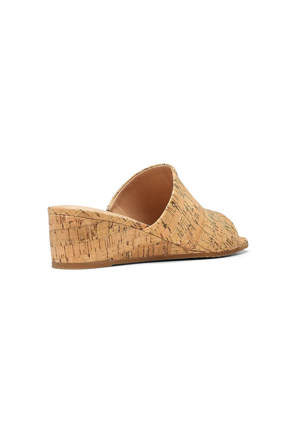 Claudine Wedge Mule Sandals - Natural