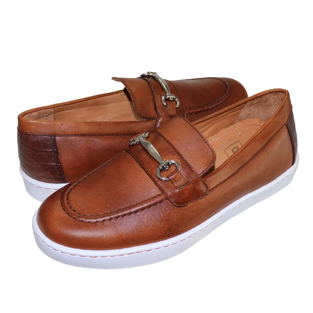 Clubhouse 'Bridge Bits®' Leather Golf Slip-On Sneaker in Pecan by T.B. Phelps