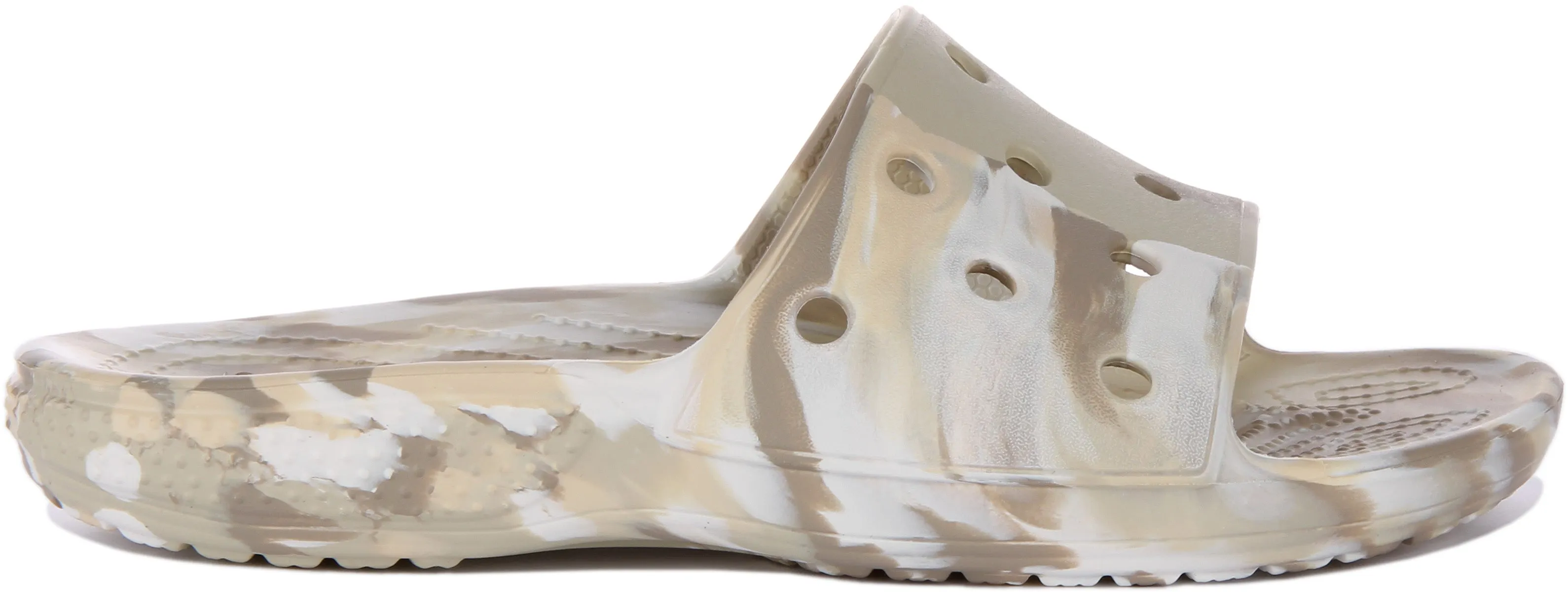 Crocs Classic Marble Slide In Ivory