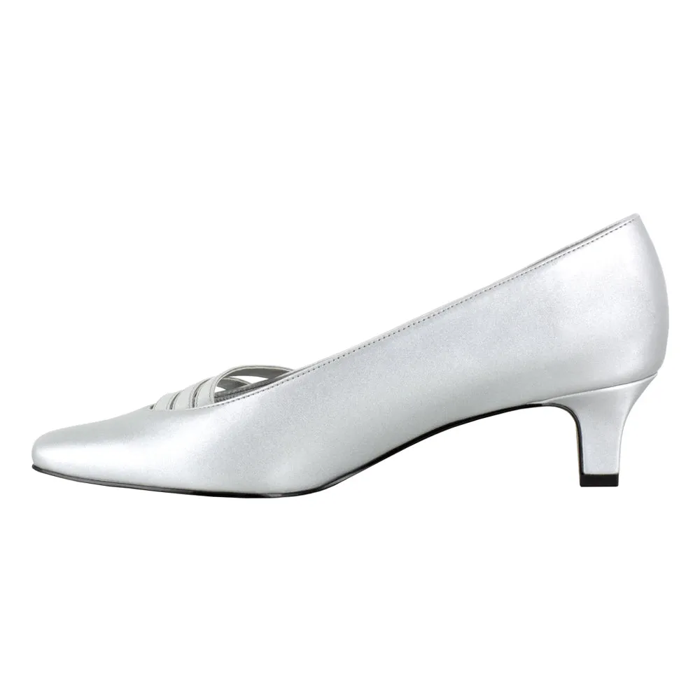 Entice Metallic Slip On Square Toe Pumps