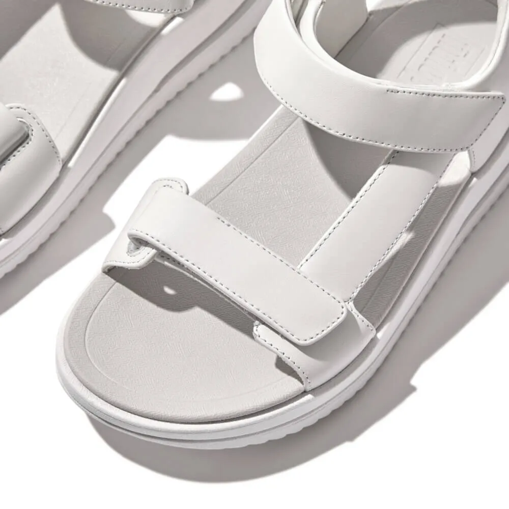 FitFlop Surff Leather Backstrap Sandals - Urban White