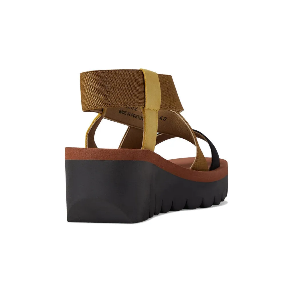 Fly London Yabi922Fly Leather Women's Wedge Heel Sandals