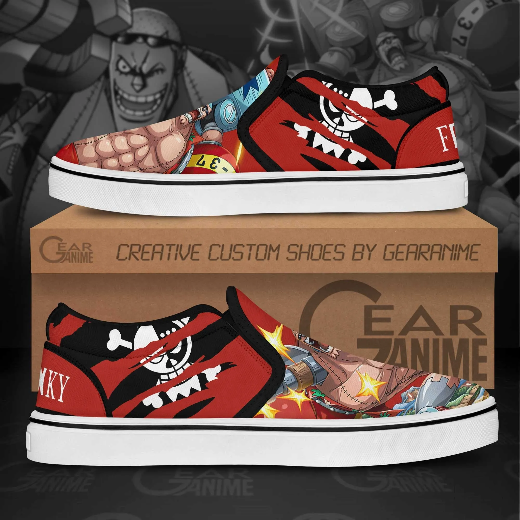 Franky Slip On Sneakers OP Custom Anime Shoes