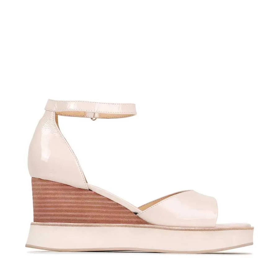 JUNAH LEATHER WEDGE SANDALS