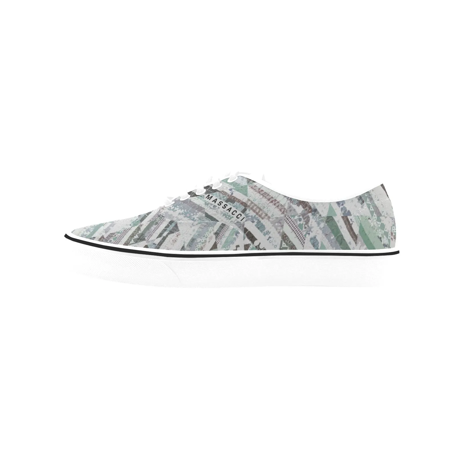 Land Map, Women's Classic Canvas Low Top Sneakers