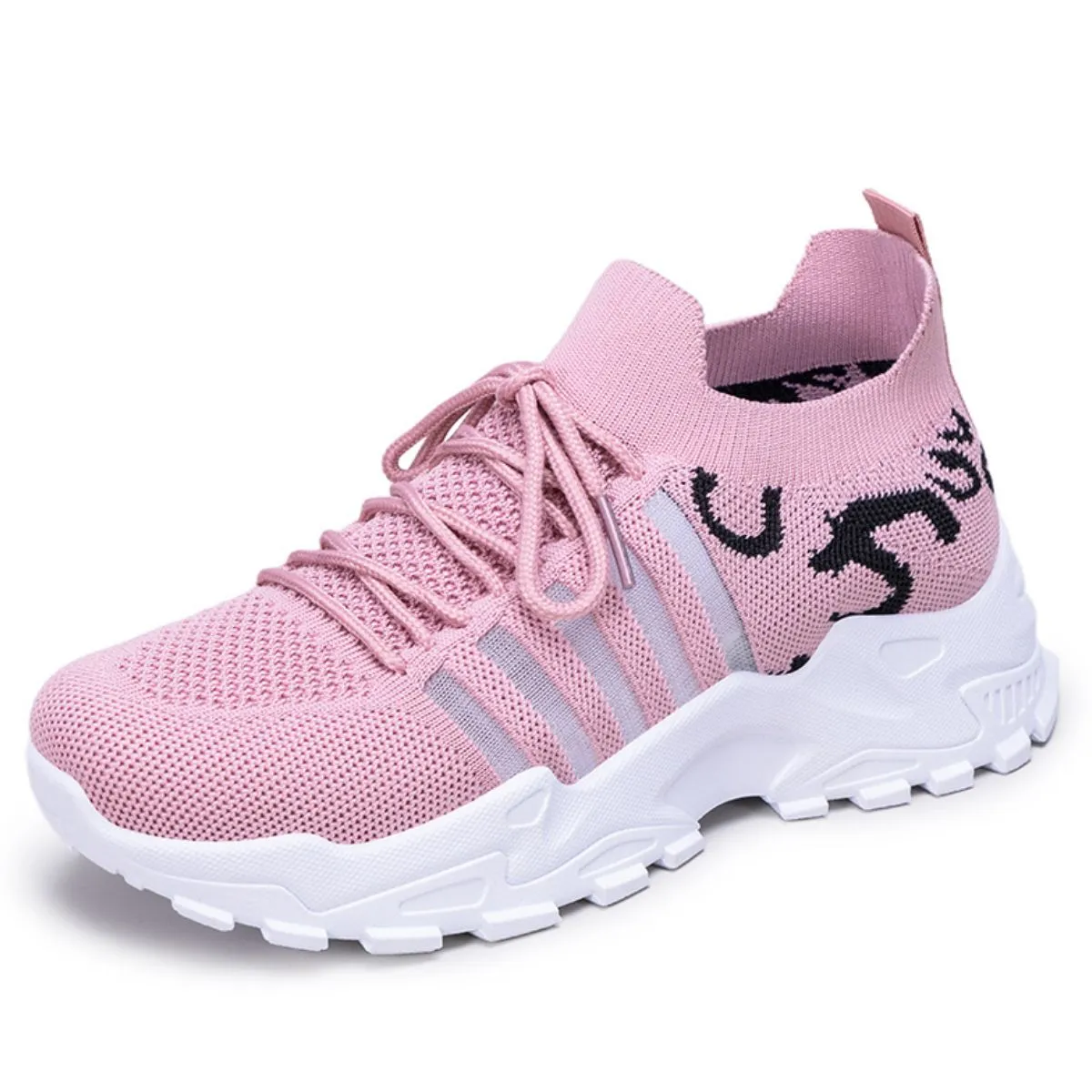 Lightweight Mesh Lace-Up Running Sneakers