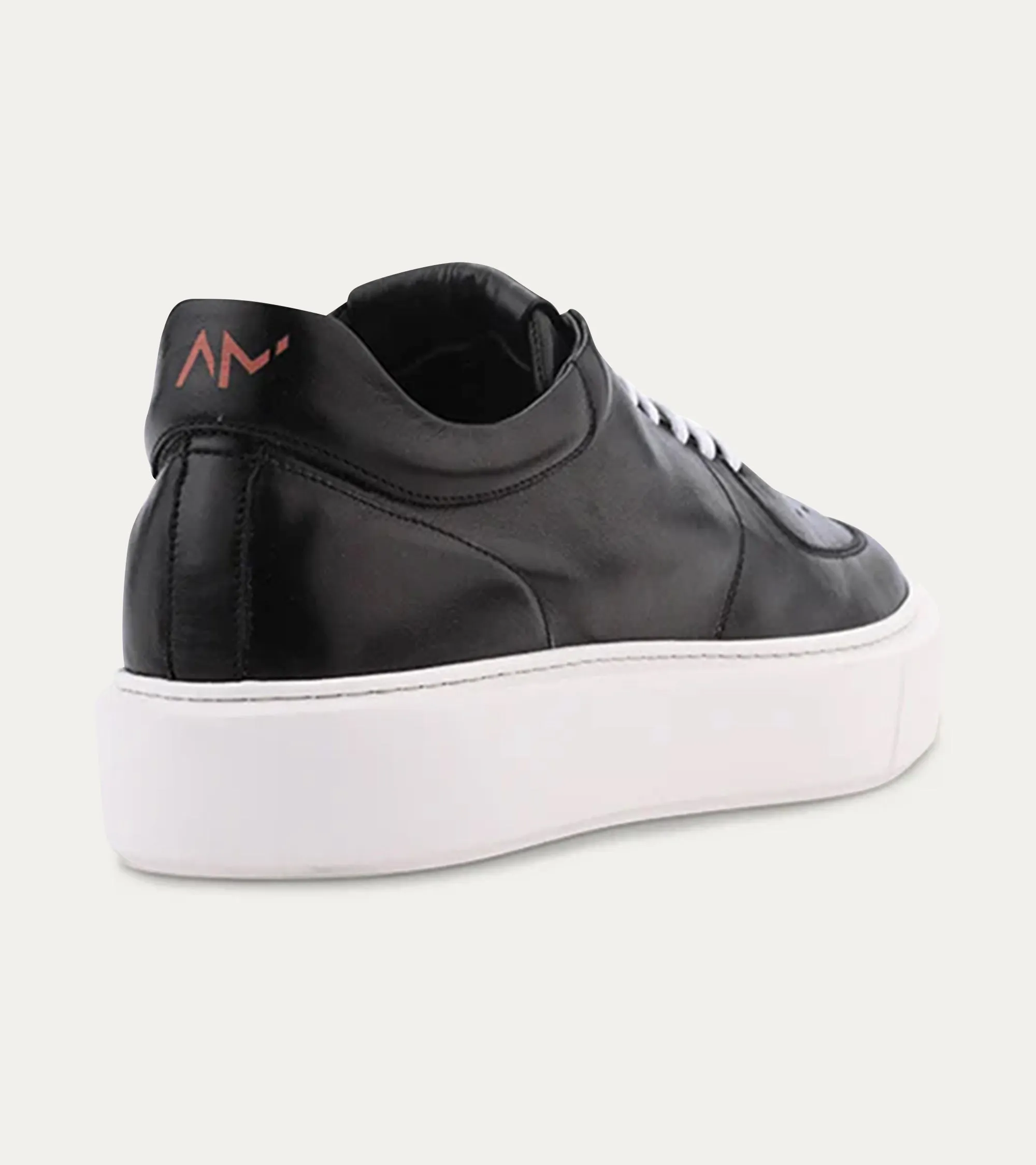 Lightweight Travel Sneaker in Black Leather