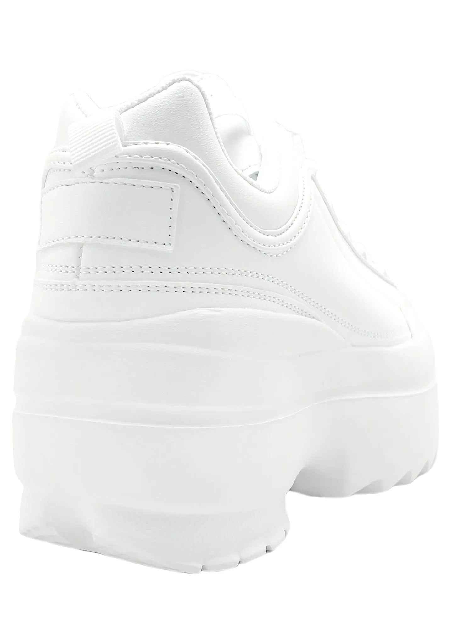 LILY 5005 Dream Cypher White Platform Sneakers