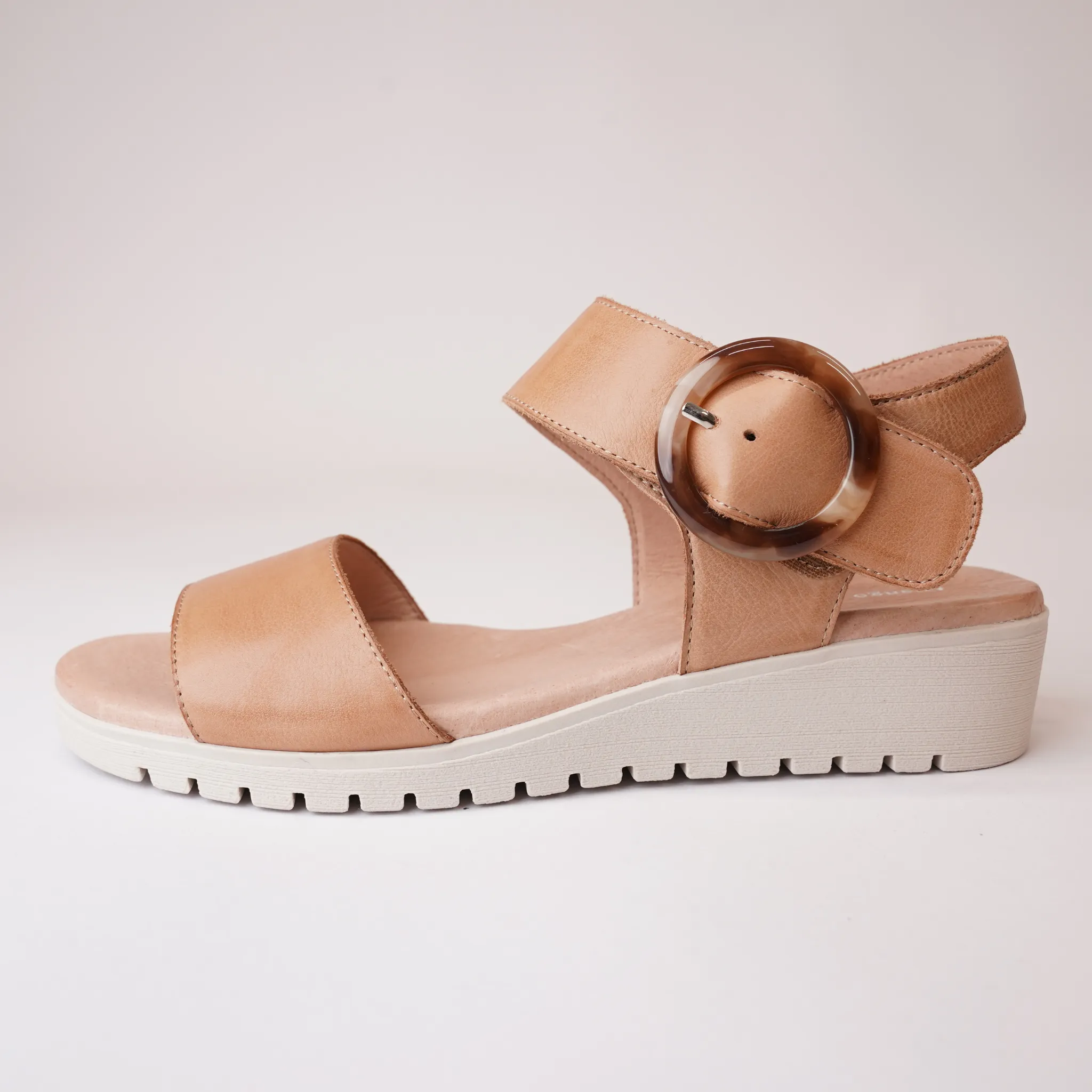 Manessay Tan/ Almond Leather Sandals