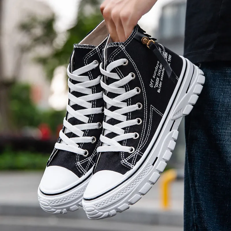 Men's Breathable High Top Trend Casual Canvas Shoes