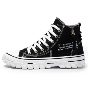 Men's Breathable High Top Trend Casual Canvas Shoes