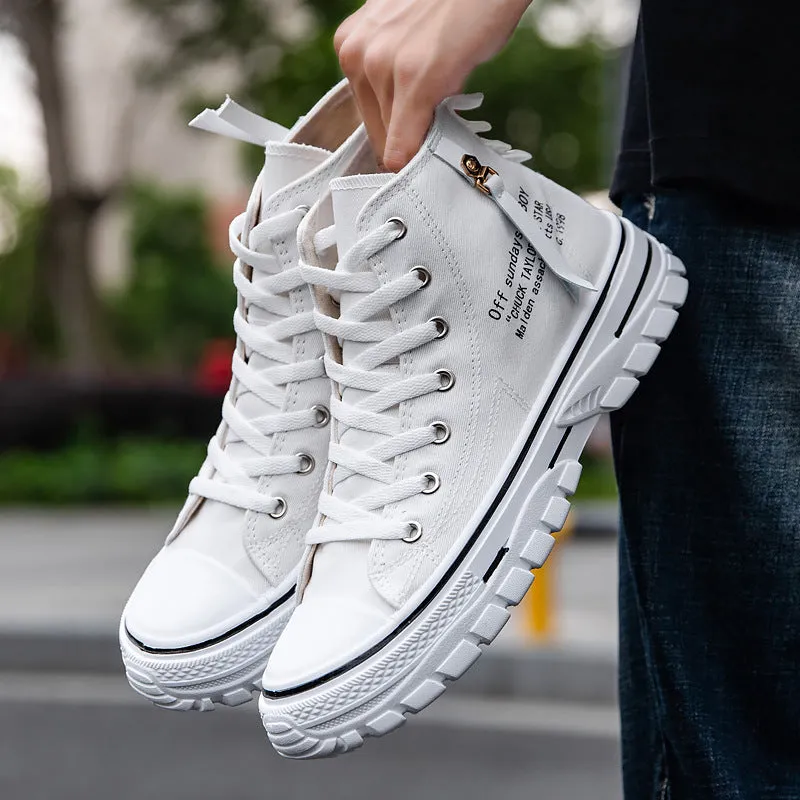 Men's Breathable High Top Trend Casual Canvas Shoes