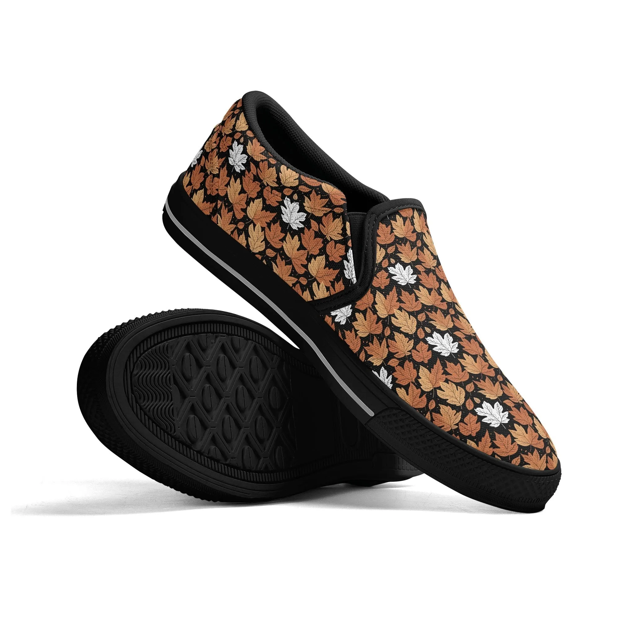 Mens Maple Leaves Rubber Slip On Shoes