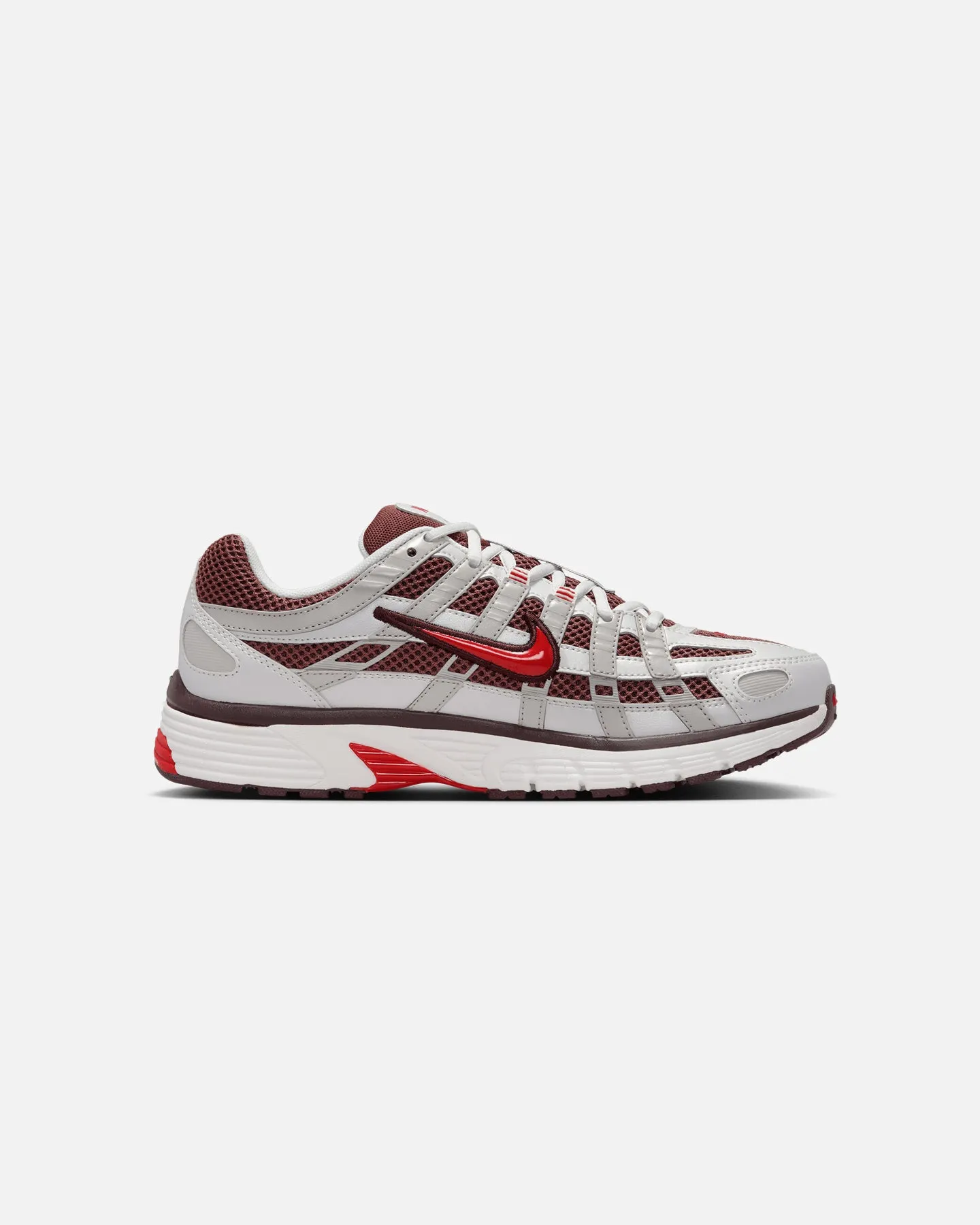 Nike Women's P-6000 Metallic Summit White/Fire Red