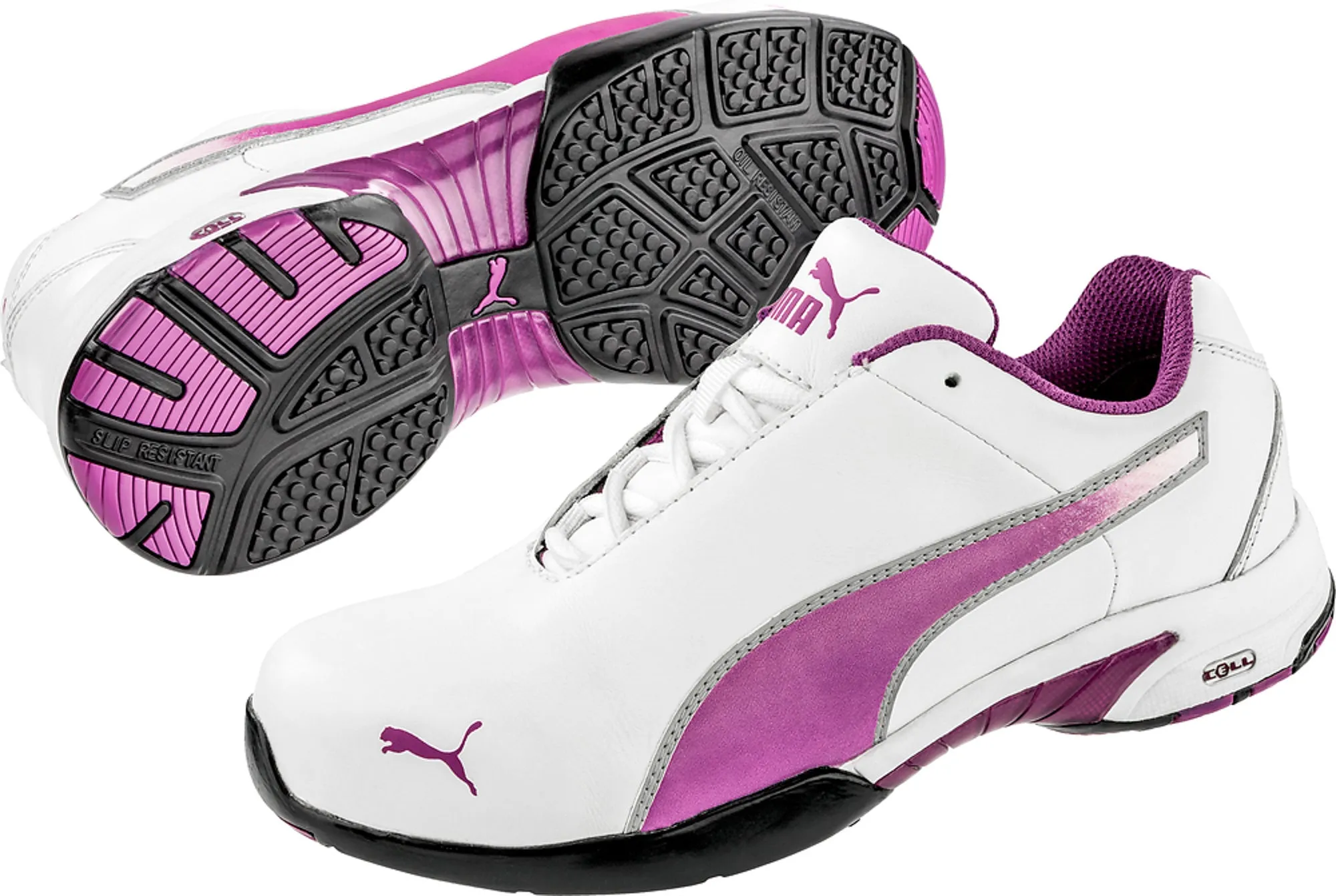 Puma Safety Purple Womens Leather Velocity Low ASTM SD ST Oxfords Work Shoes 5