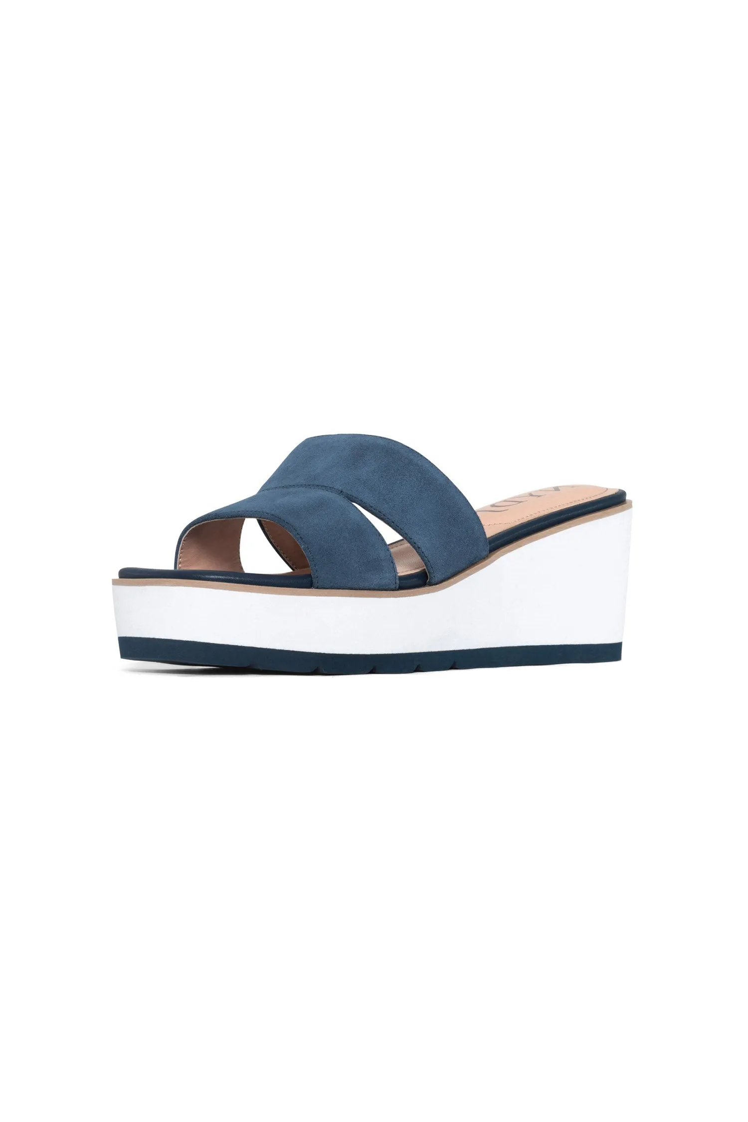 Raizy Wedge Sandals - Navy