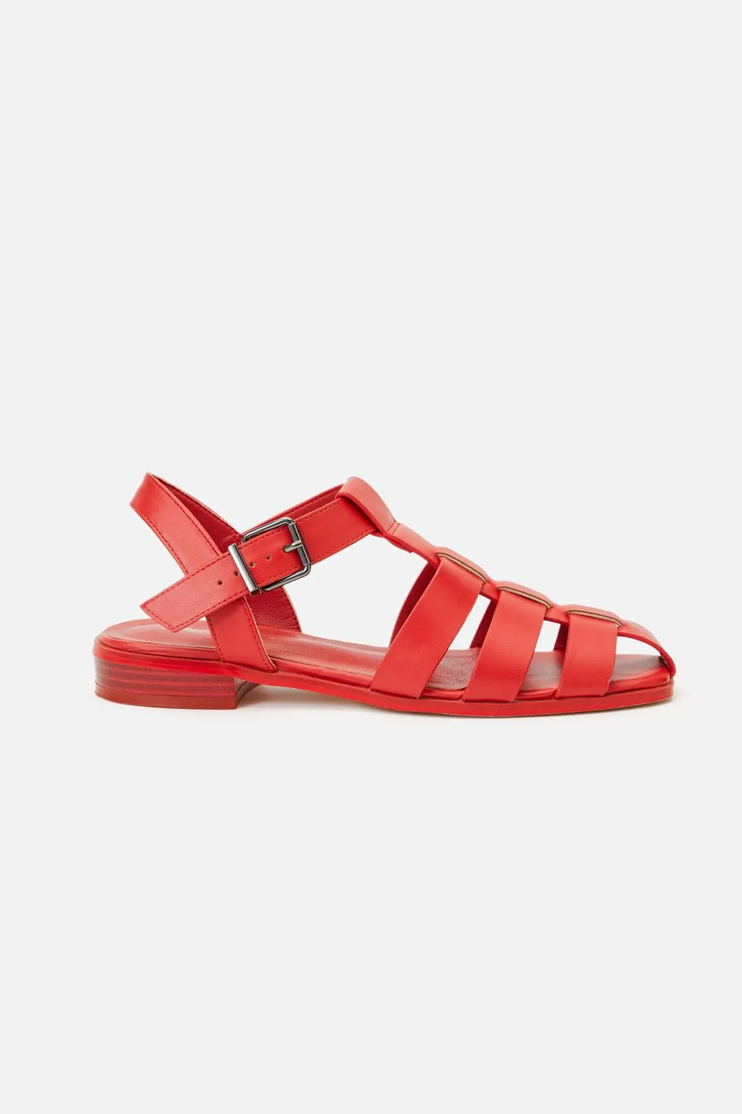 Red Closed Toe Sandals