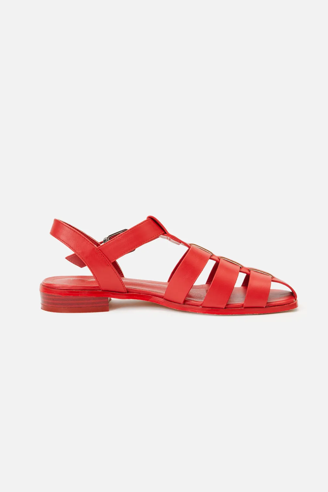 Red Closed Toe Sandals