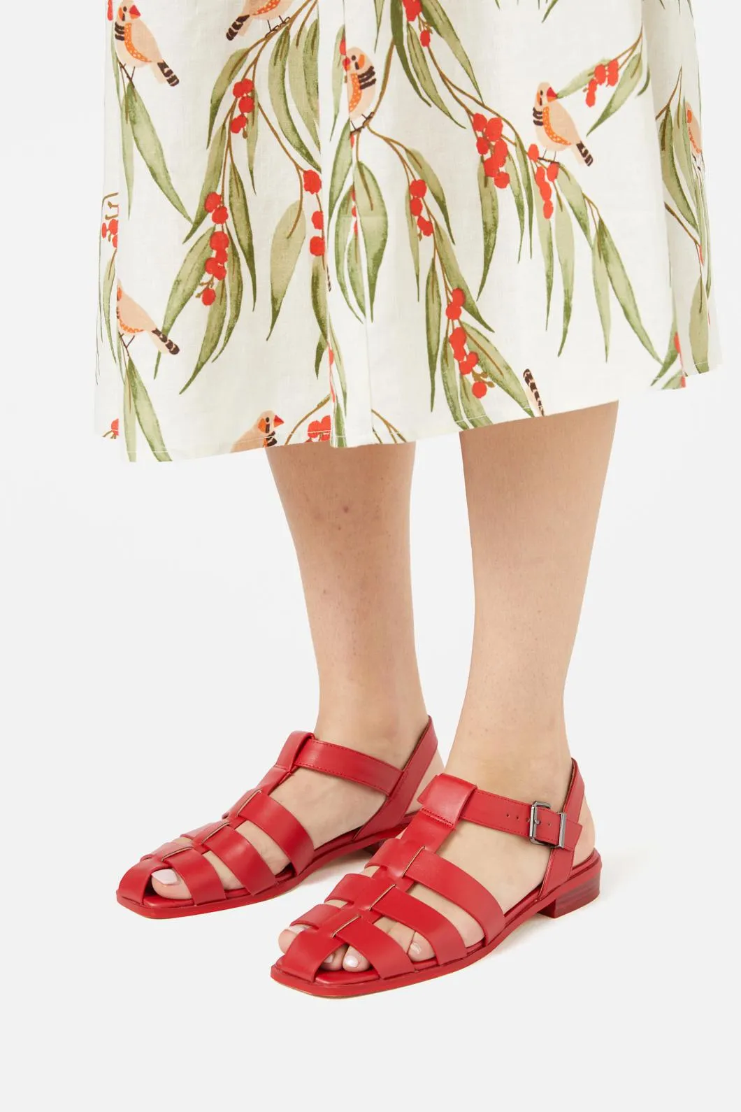 Red Closed Toe Sandals