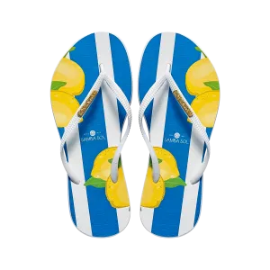 Samba Sol Women's Fashion Collection Flip Flops - Capri Lemon