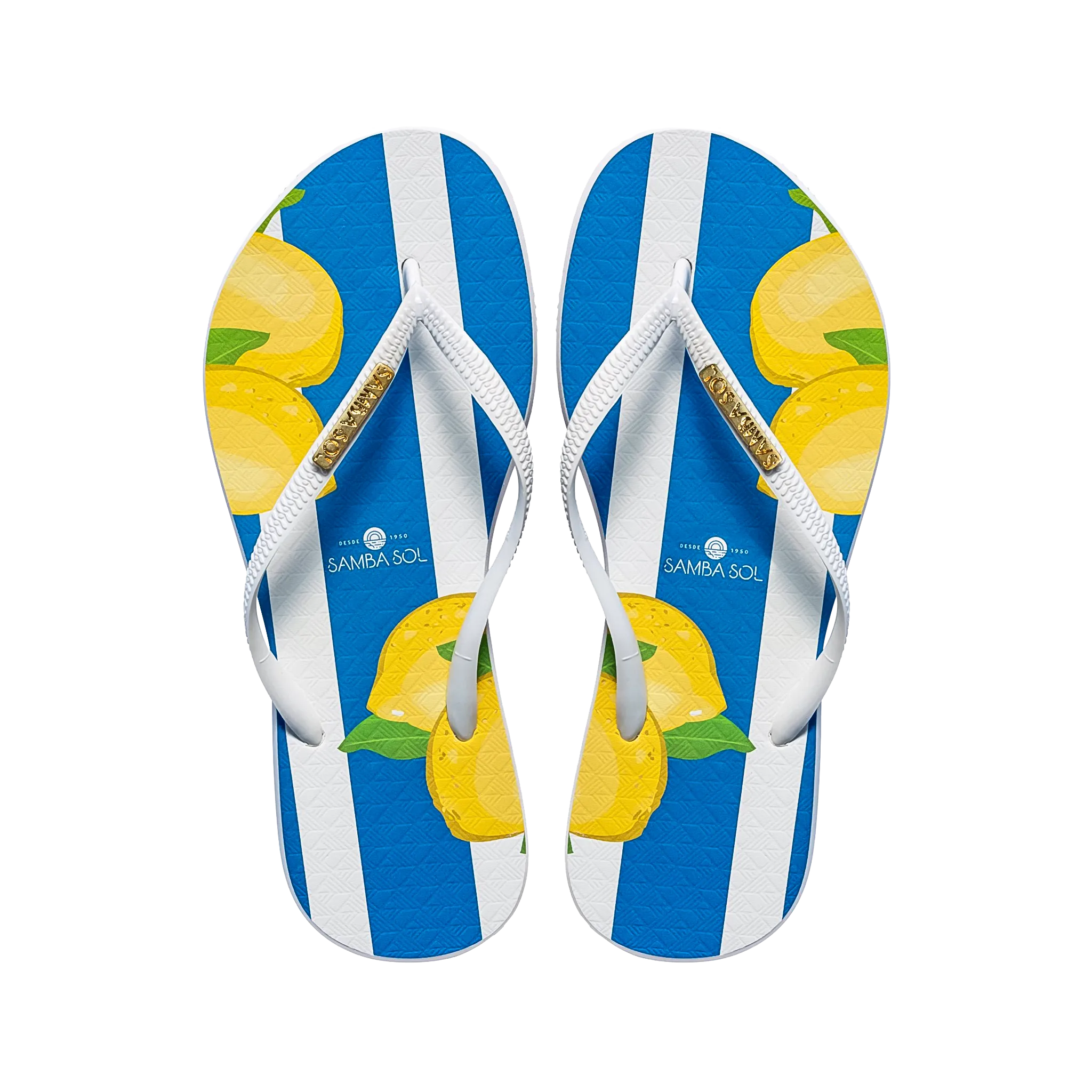 Samba Sol Women's Fashion Collection Flip Flops - Capri Lemon