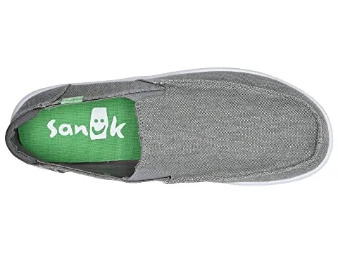 Sanuk Hi Five Grey Lightweight Slip On Breathable Cushioned Low Top Sneakers