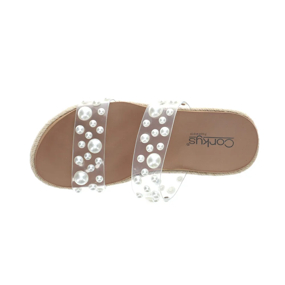 Shes Here Clear Espadrille Wedge Sandals