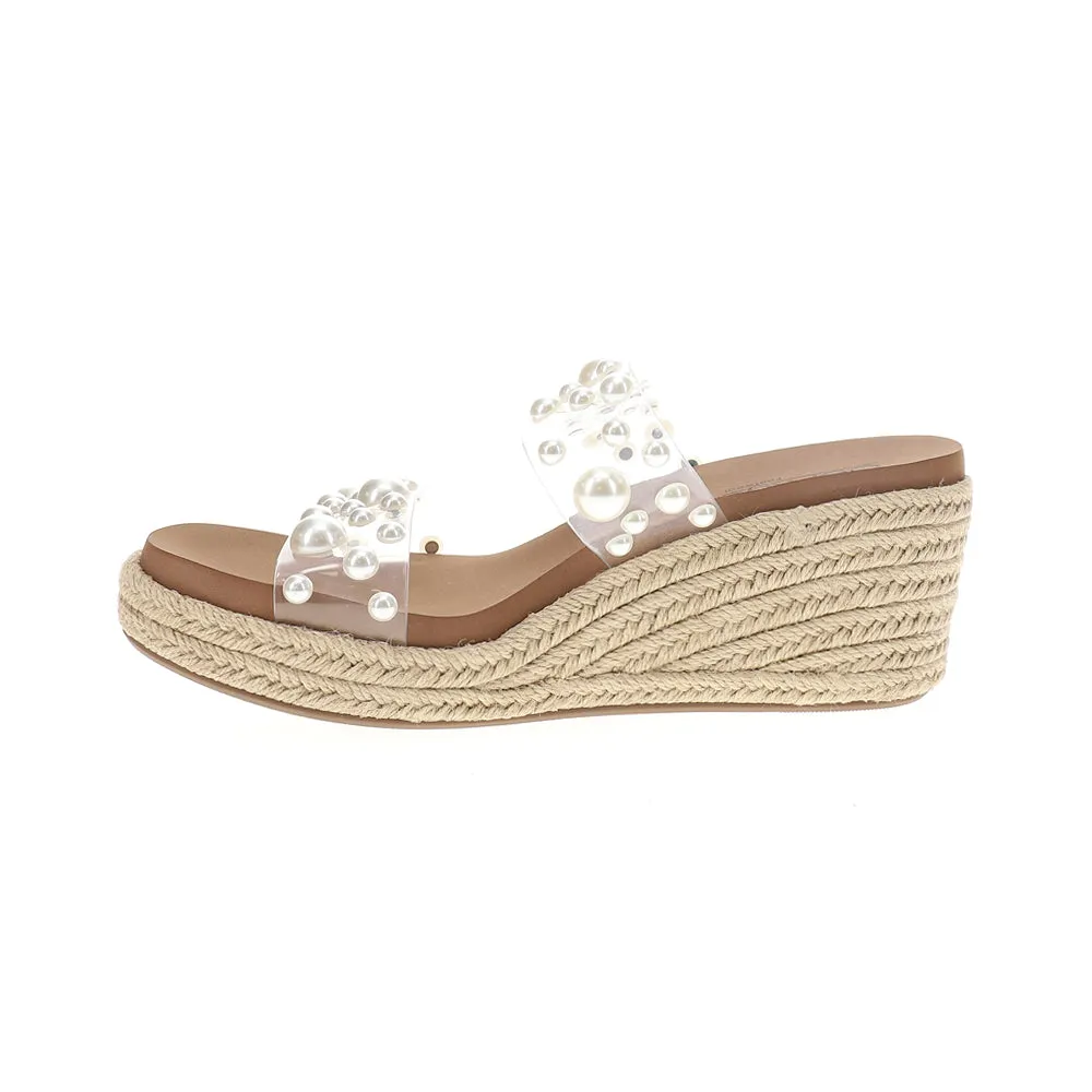 Shes Here Clear Espadrille Wedge Sandals