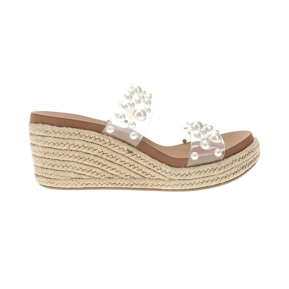 Shes Here Clear Espadrille Wedge Sandals