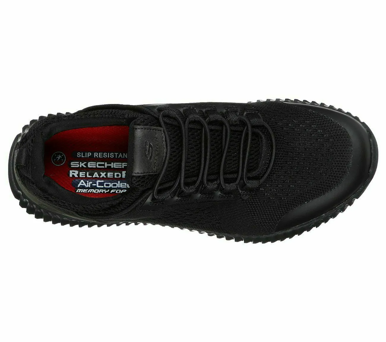 Skechers Black Shoes Women Work Memory Foam SlipOn Slip Resistant 77260 BLK