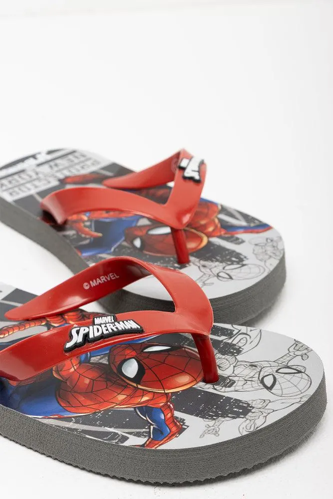 Spider-Man Flip Flop Grey