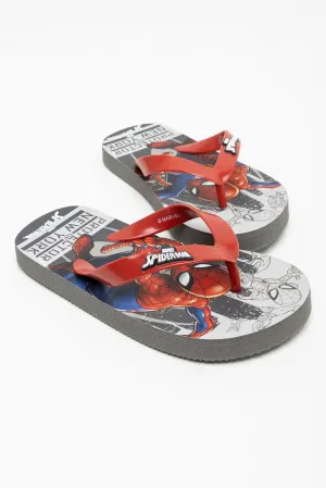 Spider-Man Flip Flop Grey