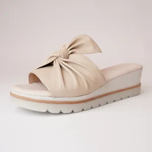 Wolin Camel/ Ivory Sole Leather Sandals