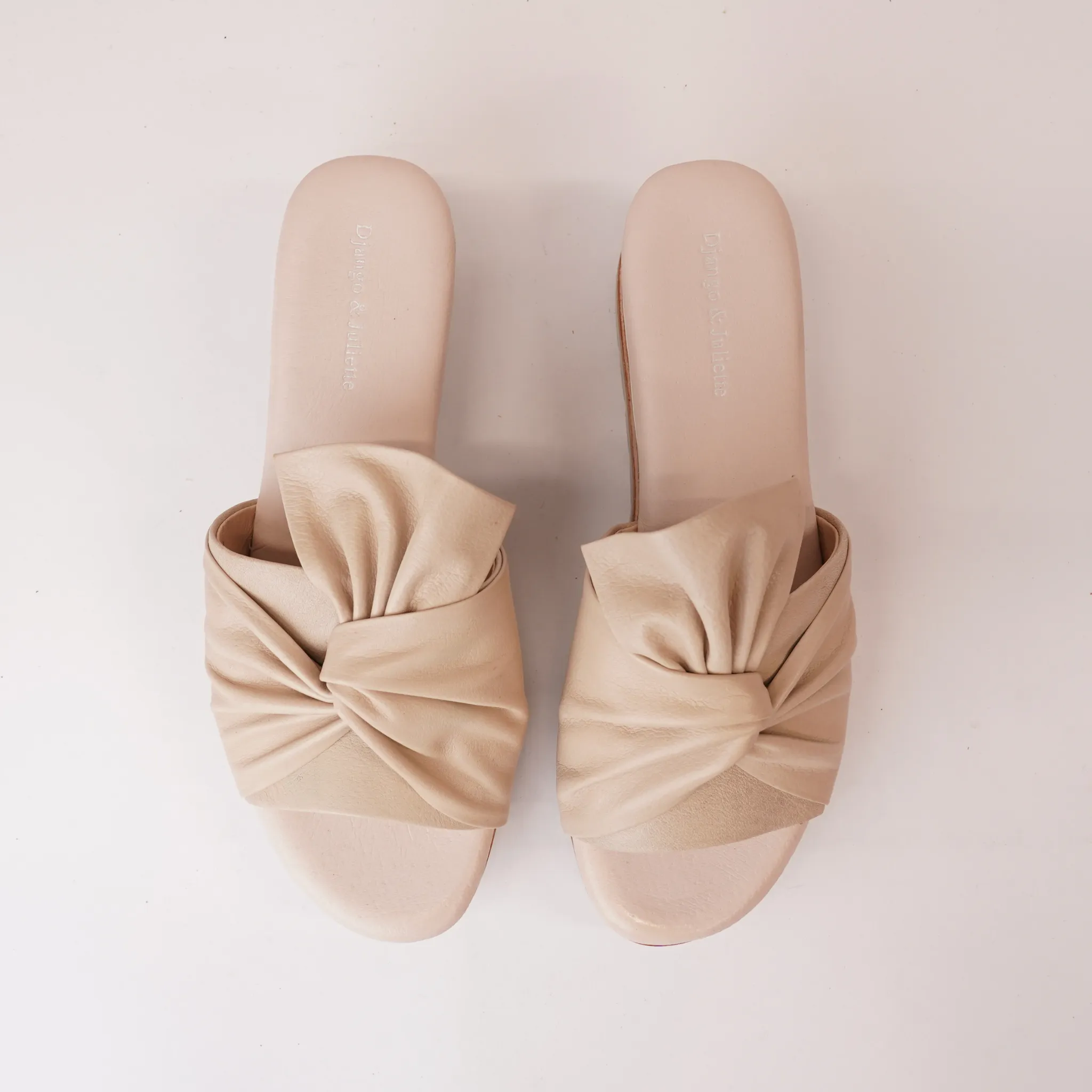 Wolin Camel/ Ivory Sole Leather Sandals