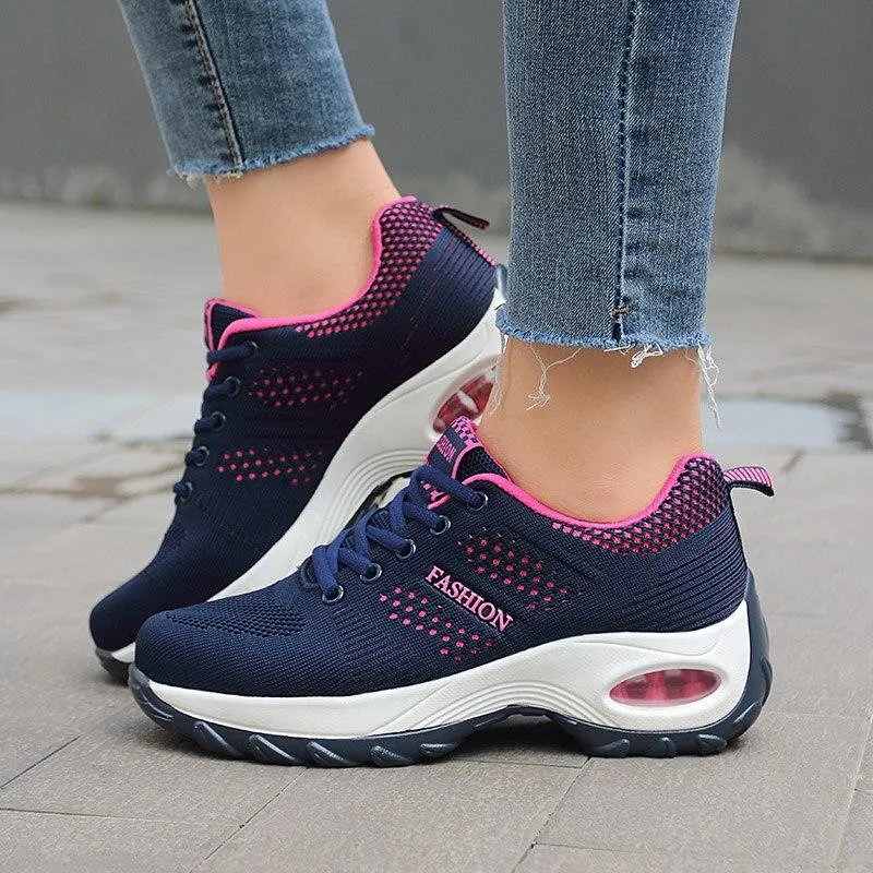 Women Platform Shoes Breathable Lightweight Sneakers For Cushion Woman Casual