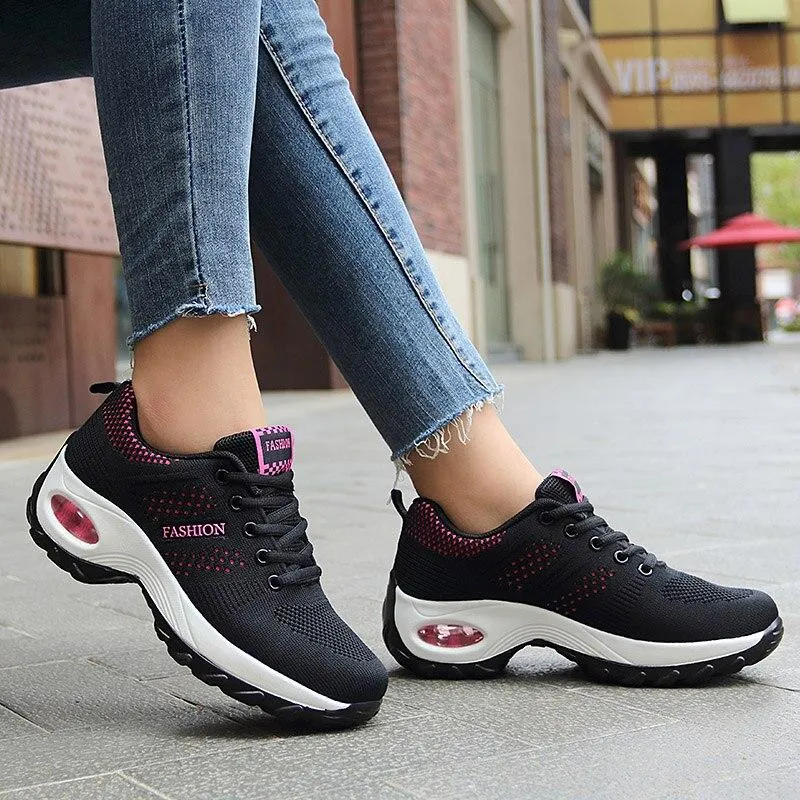 Women Platform Shoes Breathable Lightweight Sneakers For Cushion Woman Casual