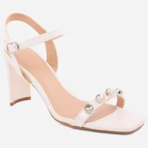 Women "ADRIANA" Simple and Strappy Block Heel Sandals