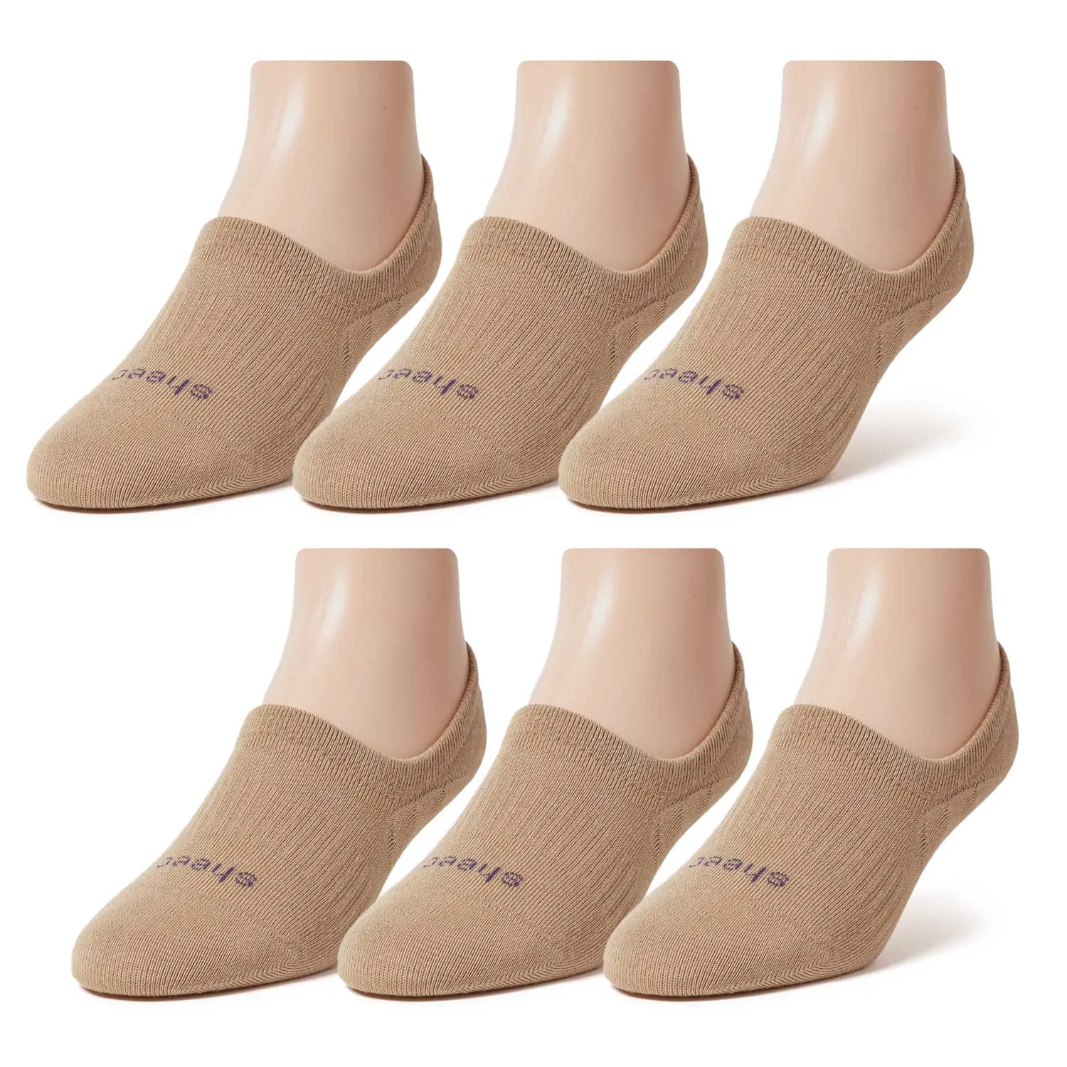 Youth Casual No Show Socks | Super Soft Modal | 6 Pair Bundle Pack Socks / Non-slip Guaranteed (Discontinued)