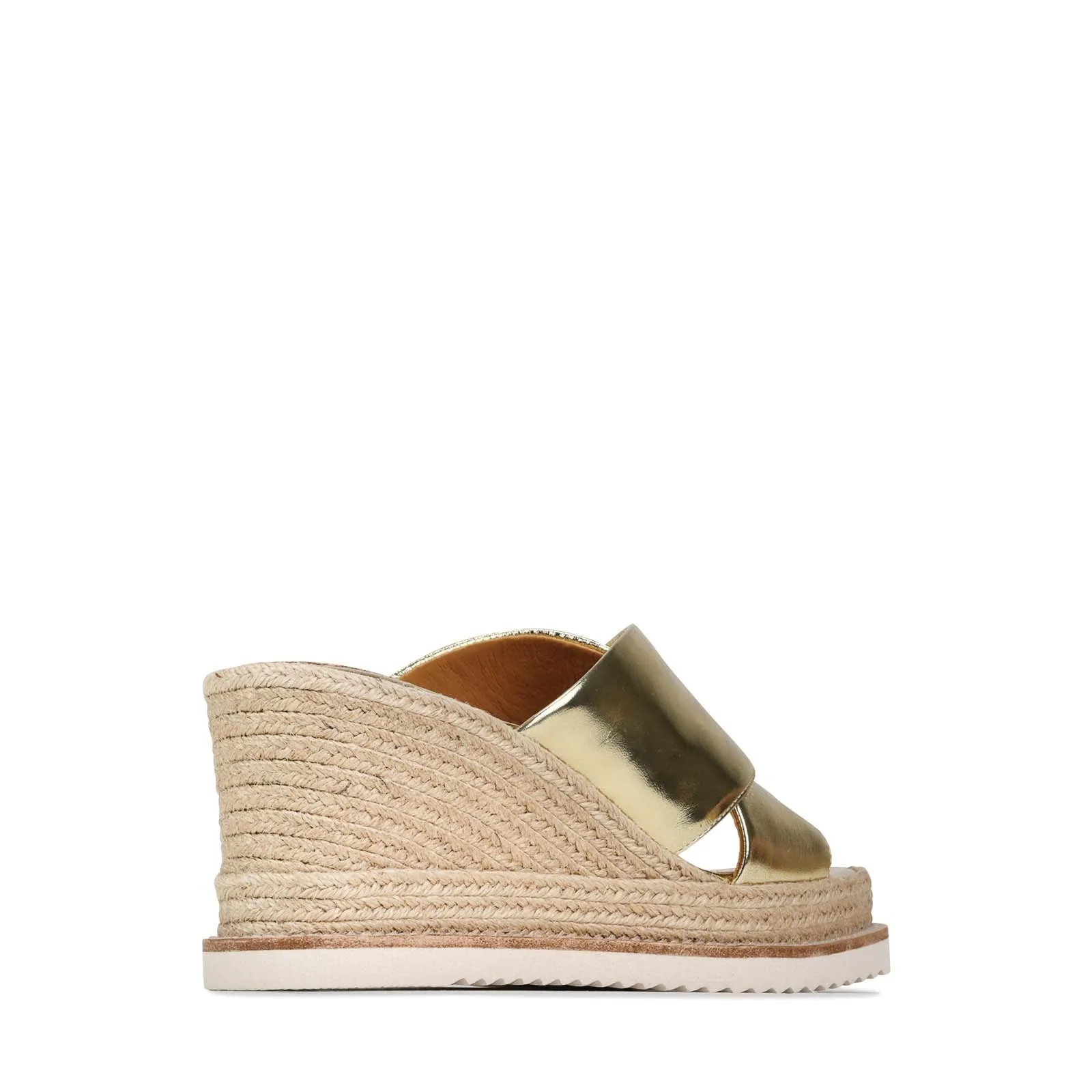 ZELIE LEATHER WEDGE ESPADRILLE SANDALS