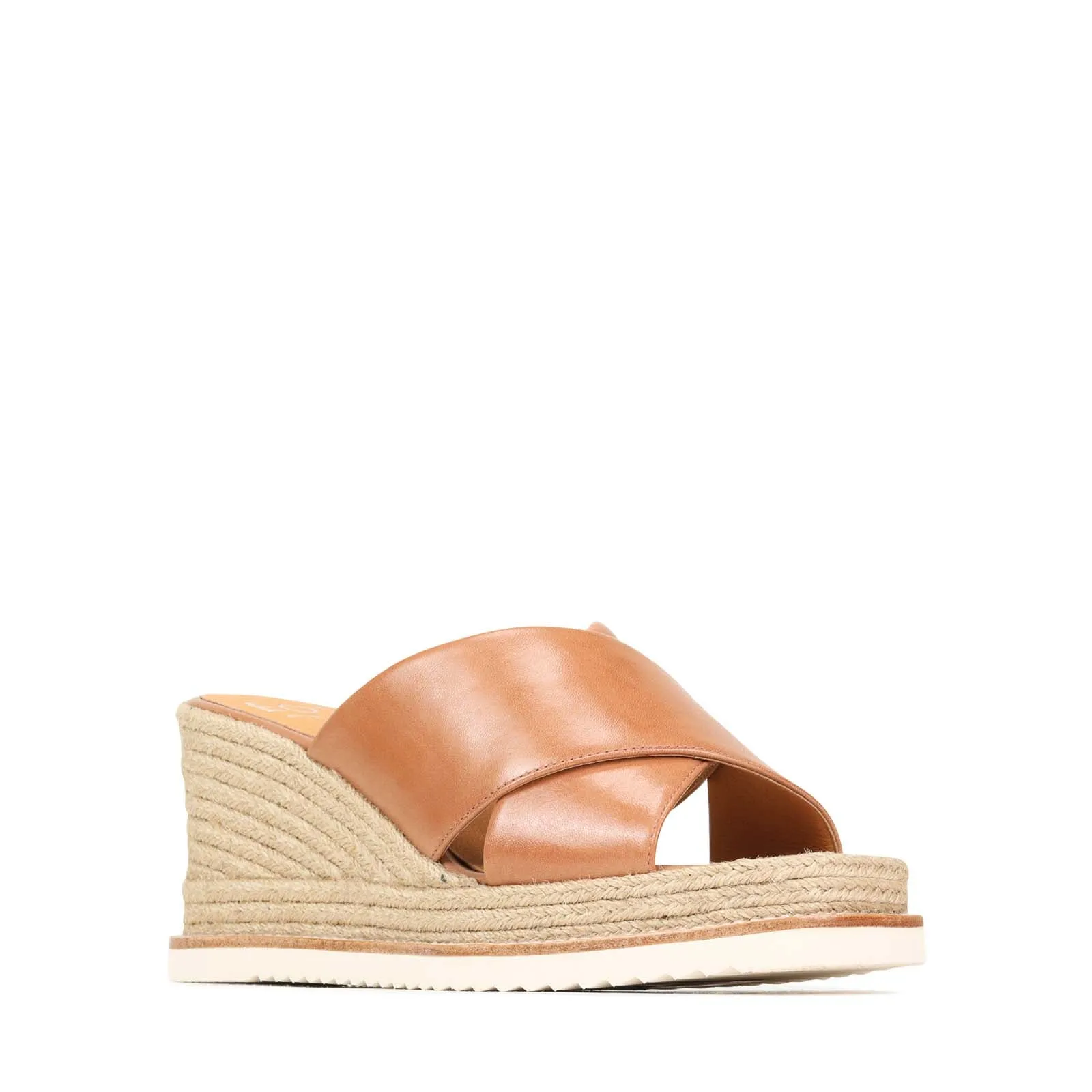 ZELIE LEATHER WEDGE ESPADRILLE SANDALS