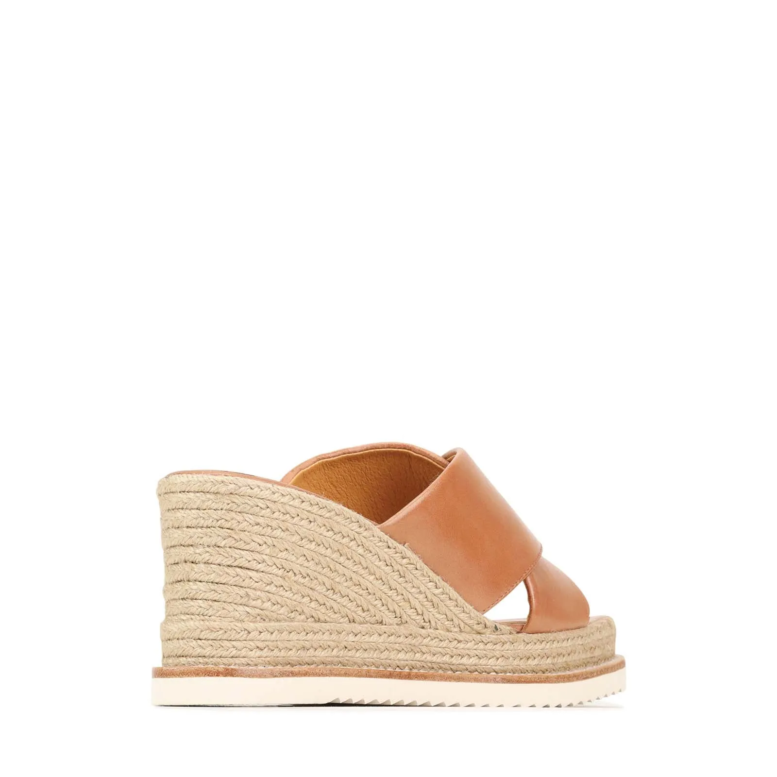 ZELIE LEATHER WEDGE ESPADRILLE SANDALS